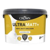 Crown Ultramatt+ 10Lt Vinyl Matt Brilliant White image