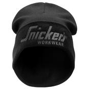 Snickers 9047 Embroidered Black Logo Beanie Double-Layered One Size
