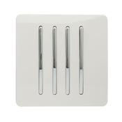 Trendi 4 Gang 2 Way Rocker Light Switch White