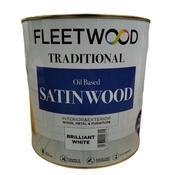 Fleetwood Oil-Based Satinwood 2.5L Brilliant White