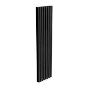 Sonas Amura Elliptical Tube Vertical Designer Radiator Double Panel 1800X480 - Black