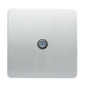 Trendi 1 Gang Male F-Type Satellite Television Socket Silver