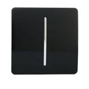 Trendi 1 Gang Intermediate Rocker Light Switch Black