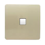 Trendi 1 Gang Cat 3 Telephone Slave Socket Gold