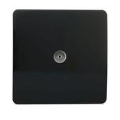 Trendi 1 Gang Female Co Axial Television Socket Black