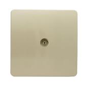 Trendi 1 Gang Female Co Axial Television Socket Gold