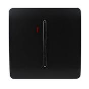 Trendi 1 Gang 45 Amp Cooker Switch With Neon Black