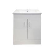 Barca Gloss White Unit &amp; Basin | 60Cm image