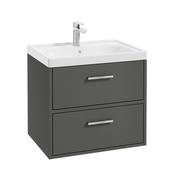 Sonas Finland Dolphin Grey Matt 60Cm Wall Hung Vanity Unit - Chrome Handle