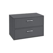 Sonas Finland 80Cm Unit With Counter Top Matt Midnight Grey - Chrome Handle