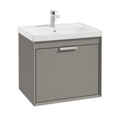 Sonas Fjord Khaki Matt 60Cm Wall Hung Vanity Unit - Chrome Handle image