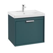 Sonas Fjord Ocean Blue Matt 60Cm Wall Hung Vanity Unit - Chrome Handle