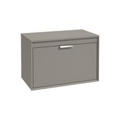 Sonas Fjord 80Cm Unit With Counter Top Matt Khaki - Chrome Handle