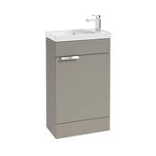 Sonas Stockholm 50Cm Floor Standing Cloakroom Unit Matt Khaki - Chrome Handle