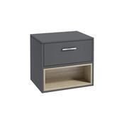 Sonas Malmo 60Cm Countertop Basin Midnight Grey - Chrome Handle