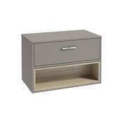Sonas Malmo 80Cm Countertop Basin Khaki Matt - Chrome Handle