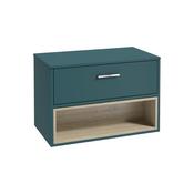 Sonas Malmo 80Cm Countertop Basin Ocean Blue Matt - Chrome Handle