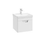 Sonas Freya 50Cm 1 Drawer Wall Hung Vanity Unit Matt White - Chrome Handle