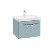Sonas Freya 60Cm 1 Drawer Sky Blue Wall Hung Vanity Unit - Chrome Handle