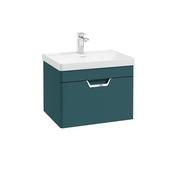 Sonas Freya 60Cm 1 Drawer Ocean Blue Wall Hung Vanity Unit - Chrome Handle