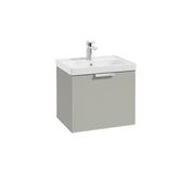 Sonas Stockholm Arctic Grey Matt 50Cm Wall Hung Vanity Unit - Chrome Handle