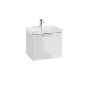 Sonas Stockholm Gloss White 50Cm Wall Hung Vanity Unit - Chrome Handle