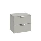 Sonas Stockholm 60Cm Unit With Counter Top Matt Arctic Grey - Chrome Handle