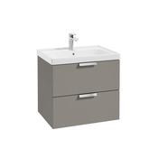 Sonas Stockholm Khaki Matt 60Cm Wall Hung Vanity Unit - Chrome Handle