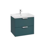 Sonas Stockholm Ocean Blue Matt 60Cm Wall Hung Vanity Unit - Chrome Handle