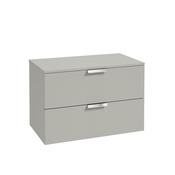 Sonas Stockholm 80Cm Unit With Counter Top Matt Arctic Grey - Chrome Handle