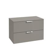 Sonas Stockholm 80Cm Unit With Counter Top Matt Khaki - Chrome Handle image