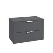 Sonas Stockholm 80Cm Unit With Counter Top Matt Midnight Grey - Chrome Handle