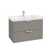 Sonas Stockholm Khaki Matt 80Cm Wall Hung Vanity Unit - Chrome Handle