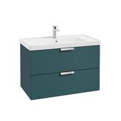 Sonas Stockholm Ocean Blue Matt 80Cm Wall Hung Vanity Unit - Chrome Handle