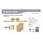 Ultimate Door Latch Pack Luxury Collection Crown Satin Brass image