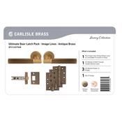 Ultimate Door Latch Pack Luxury Collection Lines Antique Brass image