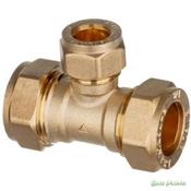 Easi Plumb 3/4" X 1/2" X 3/4" Unequal Brass Tee image