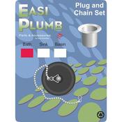 Easi Plumb Poly Bath Plug &amp; Chain Set
