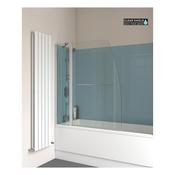 Sonas Lunar Sb4 Hinged Radius Bathscreen With Towel Rail L1250mmxh1400mm