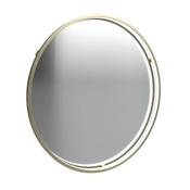 Rt Large Aspect Round Mirror Brushed Brass 600Mm image