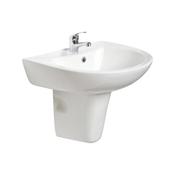 Sonas Strata 50Cm Basin With Semi Pedestal 1 Tap Hole