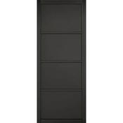 Merrion 4 Panel Black Prefinished Solid Door - 78 X 24 image