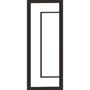 Dalkey Black 1 Panel Deco Prefinished Opaque Door - 78 X 28 image