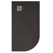 Sonas Slate Offset Quadrant Shower Tray Anti Slip Lh Black 1000X800