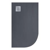 Sonas Slate Offset Quadrant Shower Tray Lh Anti-Slip Anthracite 1000X800