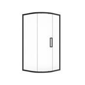 Sonas Aspect Single Door Quadrant Matt Black 900X2000