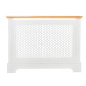 Tema Georgian Radiator Cabinet 2 Tone White &amp; Oak Small