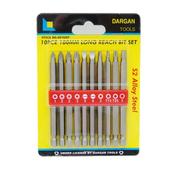 Dargan 10 Piece Long Reach S2 Bit Set 100Mm