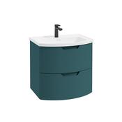 Sonas Arc 60Cm 2 Drawer Wall Hung Vanity Unit Ocean Blue image