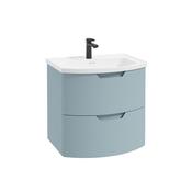 Sonas Arc 60Cm 2 Drawer Wall Hung Vanity Unit Morning Sky Blue